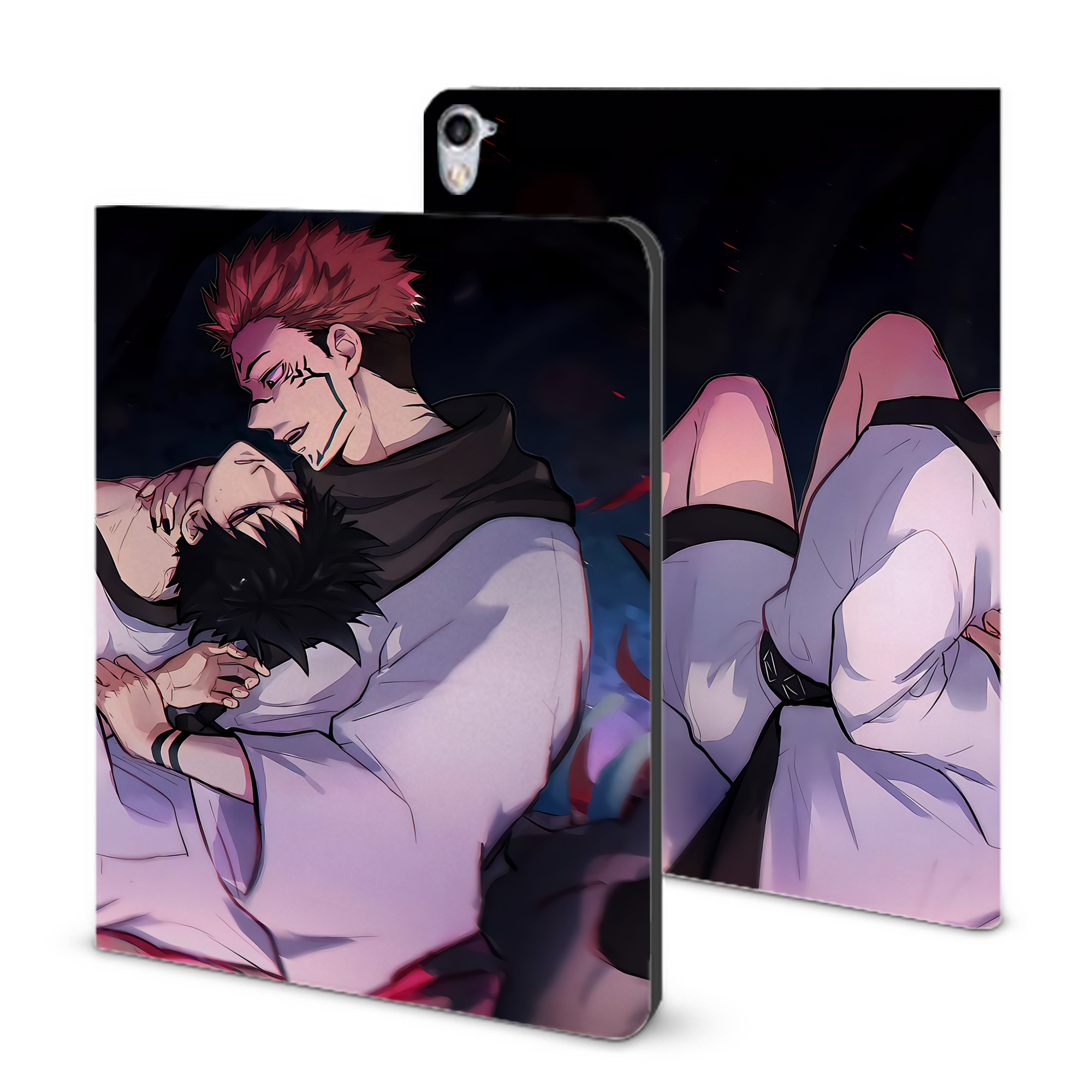 （画像用） 呪術廻戦 Jujutsu Kaisen IPad ケース ブック型 PUレザー TPU 耐衝撃 軽量 薄型 ペン収納なし 全面保護 IPad 各モデル対応